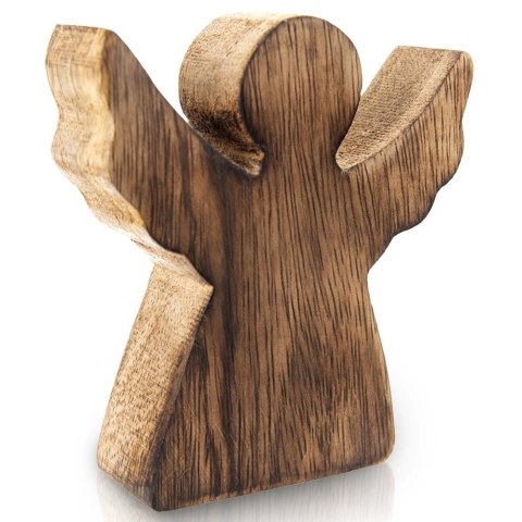 Figurka Anioł Drewno Mango 15 cm Naturalna Ozdoba Świąteczna