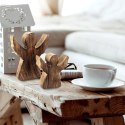 Figurka Anioł Drewno Mango 15 cm Naturalna Ozdoba Świąteczna