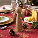 Figurka Anioł Drewno Mango 21 cm Stylowa Dekoracja Świąteczna
