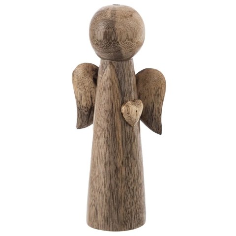 Figurka Anioł Drewno Mango 21 cm Stylowa Dekoracja Świąteczna