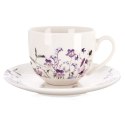 Filiżanka ze Spodkiem 260 ml Louka Porcelanowy Zestaw do Kawy