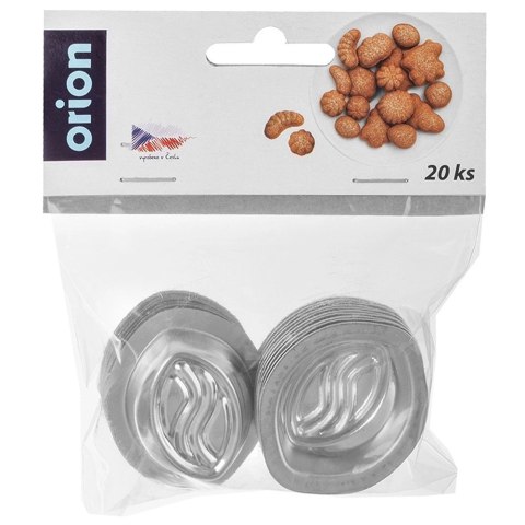 Foremki do Ciastek Orzeszek 20 szt. Stal Ocynkowana Wysokie Wzory ORION 3D