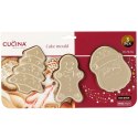Foremki do Pieczenia Zestaw 3 szt. Stal PTFE LA CUCINA Mikołaj Choinka