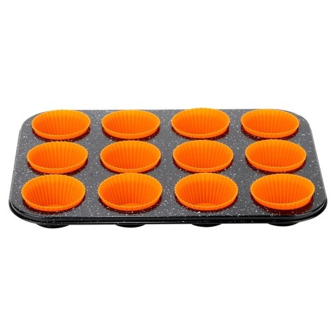 Forma Granitowa do Muffinek 12 Gniazd + 12 Silikonowych Foremek
