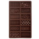 Forma Silikonowa do Czekolady 12 Mini Tabliczek Różne Wzory ORION