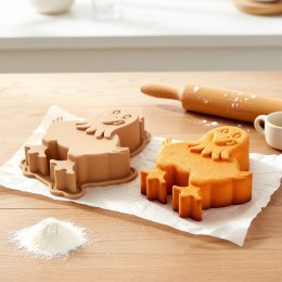 Forma Silikonowa do Pieczenia KURA Wielkanocna Babka Biszkopt Beżowa