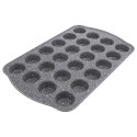 Forma do 24 Muffinek Babeczek Granitowa Szara Solidna ORION 42 x 26 x 2,5 cm