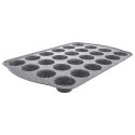 Forma do 24 Muffinek Babeczek Granitowa Szara Solidna ORION 42 x 26 x 2,5 cm