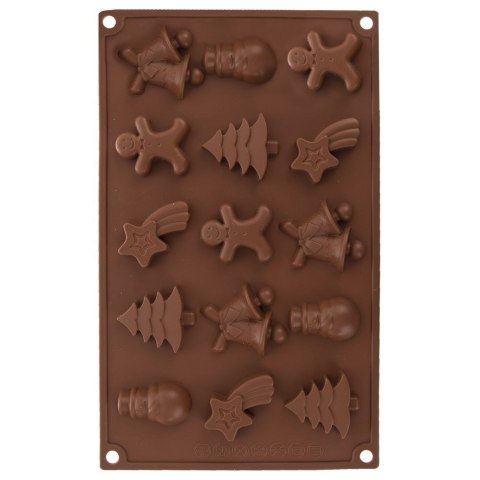 Forma do Ciastek Świąteczna ORION SILLINIE Silikonowa 29 x 17 cm 15 szt.