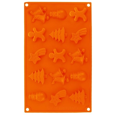 Forma do Pieczenia 15 Ciastek Świąteczna Silikonowa Solidna ORION 29 x 17cm