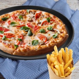 Forma do Pizzy ORION Perforowana Dno Teflon 32 cm Metal Nieprzywierająca
