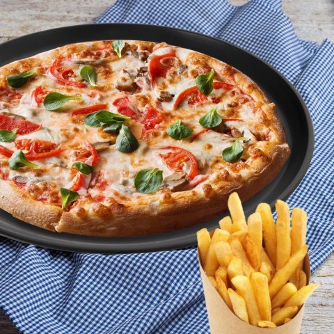 Forma do Pizzy ORION Perforowana Dno Teflon 32 cm Metal Nieprzywierająca