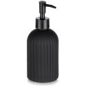 Dozownik do Mydła Czarny Mat Szklany Ryflowany 400 ml VILDE Łazienka