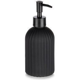 Dozownik do Mydła Czarny Mat Szklany Ryflowany 400 ml VILDE Łazienka