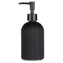 Dozownik do Mydła Czarny Mat Szklany Ryflowany 400 ml VILDE Łazienka