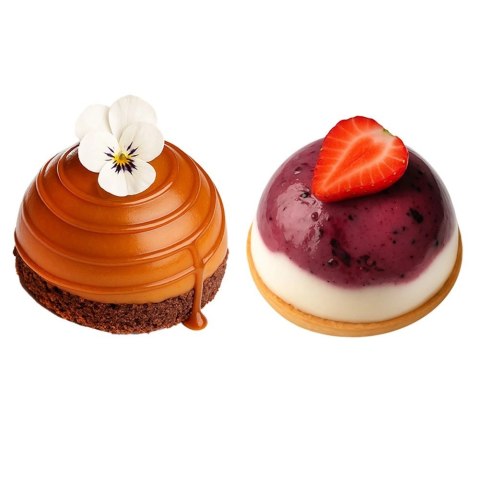 Forma Silikonowa PÓŁKULE 6 szt Mono-porcje Desery Semifreddo Lody