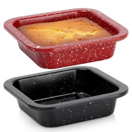 Formy Kwadratowe do Pieczenia 2 szt. Stal Węglowa Non-Stick 12 cm