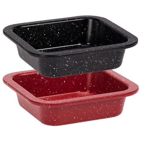 Formy Kwadratowe do Pieczenia 2 szt. Stal Węglowa Non-Stick 12 cm