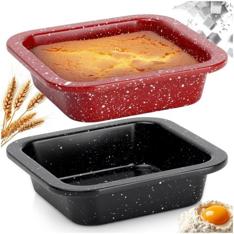 Formy Kwadratowe do Pieczenia 2 szt. Stal Węglowa Non-Stick 12 cm