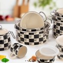 Garnek Emaliowany 2,2 L ORION SZACHOWNICA 20 cm Indukcja Zmywarka