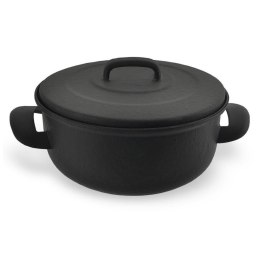 Garnek Emaliowany 3 L BELIS Mat Czarny 20 cm Indukcja Zmywarka