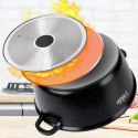 Garnek Granitowy 5,8 L 28 cm Pokrywka Aroma Dozownik Silikon VILDE