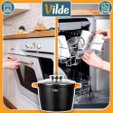Garnek Granitowy 6,7 L 24 cm Pokrywka Aroma Dozownik Silikon VILDE