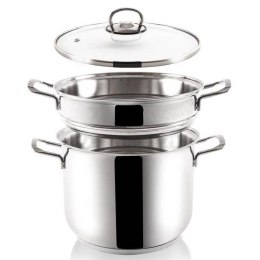 Garnek do Gotowania na Parze ORION ANETT Stal 5 L 3 el. Indukcja Zmywarka