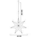 Gwiazda Ozdoba Świąteczna Świecąca Wisząca HOME STYLING COLLECTION 60 cm