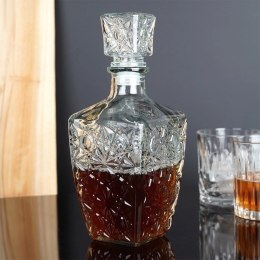 Karafka do Whisky EXCELLENT Szklana 830 ml Zdobiona Korek Prezent