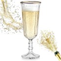 Kieliszek do Szampana Prosecco 120 ml Ryflowany Złoty Rant VILDE Glass