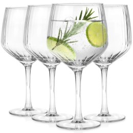 Kieliszki do Ginu i Drinków 580 ml Ryflowane Zestaw 4 sztuk VILDE Bar