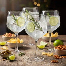 Kieliszki do Ginu i Drinków 580 ml Ryflowane Zestaw 4 sztuk VILDE Bar