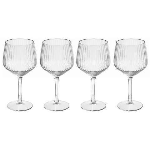 Kieliszki do Ginu i Drinków 580 ml Ryflowane Zestaw 4 sztuk VILDE Bar
