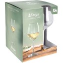Kieliszki do Wina Białego 380 ml Ryflowane Zestaw 4 szt. Glass