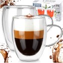 Komplet 2 Szklanek Termicznych z Uchem 320ml Podwójne Szkło VILDE