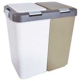 Kosz do Segregacji Odpadów Plastikowy 2 x 20 L ORION Wytrzymały i Pojemny