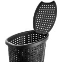 Kosz na Pranie Bieliznę Wąski Plastikowy Czarny ORION 45 L