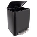 Kosz na Śmieci 6 L Czarny Loft Stal Nierdzewna z Pedałem ORION Slim