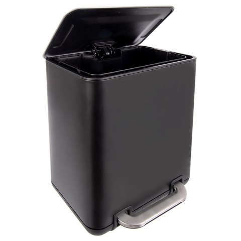 Kosz na Śmieci 6 L Czarny Loft Stal Nierdzewna z Pedałem ORION Slim