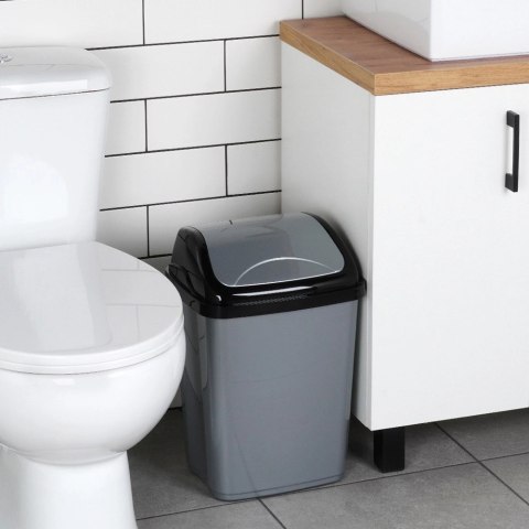 Kosz na Śmieci Plastikowy Szary 16 L ORION Wytrzymały i Pojemny