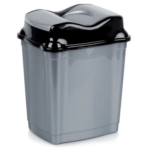 Kosz na Śmieci Plastikowy Szary 9 L ORION Wytrzymały i Pojemny