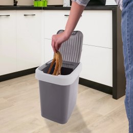 Kosz na Śmieci Uchylny ORION 12 L Pojemnik na Odpady Tworzywo Szary