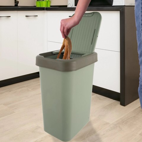 Kosz na Śmieci Uchylny ORION 25 L Pojemnik na Odpady Tworzywo Zielony