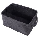 Koszyk do Przechowywania Filcowy Składany Czarny 36 x 27 x 20 STORAGE