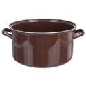 Garnek Emaliowany 15 L ORION BROWN Brązowy Retro 36 cm Indukcja