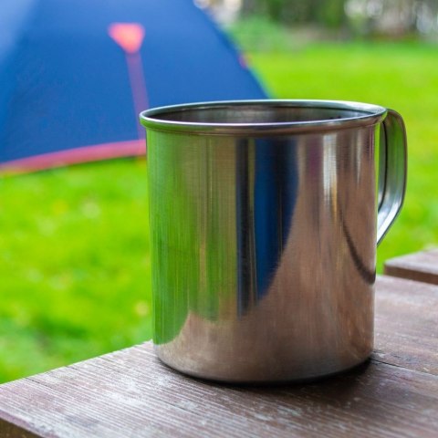 Kubek Turystyczny Stalowy 450 ml ORION Stal Nierdzewna na Ognisko
