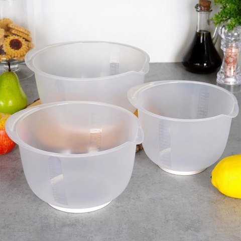 Miski Kuchenne do Miksowania z Miarką 1,5/2/2,5 L 3Szt Excellent Houseware