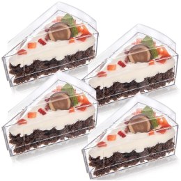 Pucharki Trójkątne z Pokrywkami 160ml Zestaw 4 szt. ORION Finger Food
