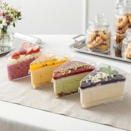 Pucharki Trójkątne z Pokrywkami 160ml Zestaw 4 szt. ORION Finger Food